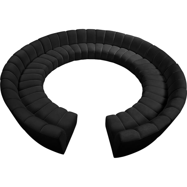 Meridian Infinity Fabric 12 pc Sectional 638Black-12PC IMAGE 1