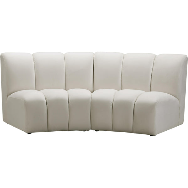Meridian Infinity Fabric 2 pc Sectional 638Cream-2PC IMAGE 1
