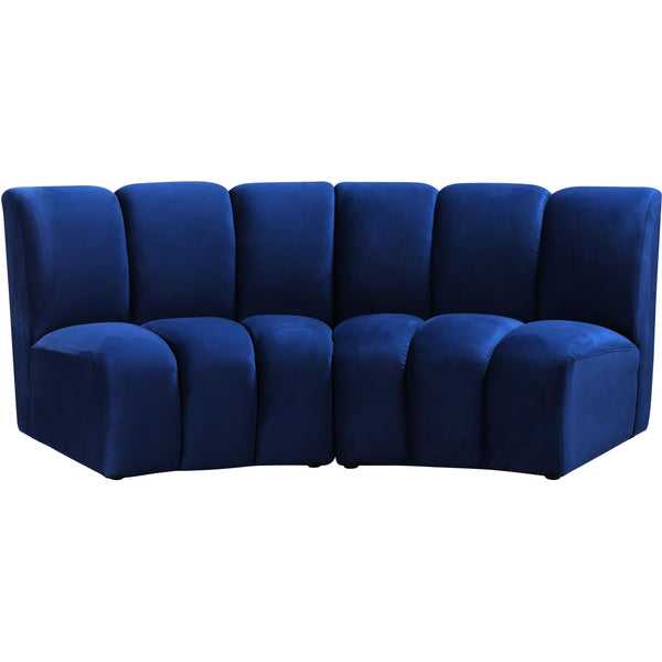 Meridian Infinity Fabric 2 pc Sectional 638Navy-2PC IMAGE 1