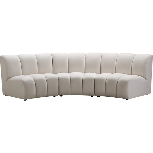 Meridian Infinity Fabric 3 pc Sectional 638Cream-3PC IMAGE 1