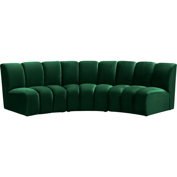 Meridian Infinity Fabric 3 pc Sectional 638Green-3PC IMAGE 1