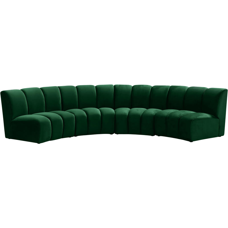 Meridian Infinity Fabric 4 pc Sectional 638Green-4PC IMAGE 1