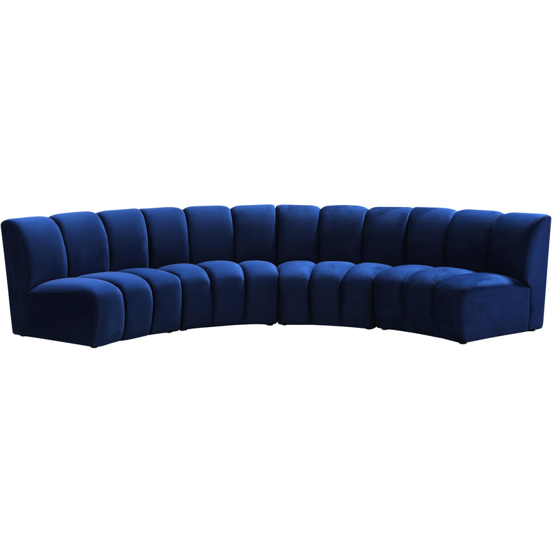 Meridian Infinity Fabric 4 pc Sectional 638Navy-4PC IMAGE 1