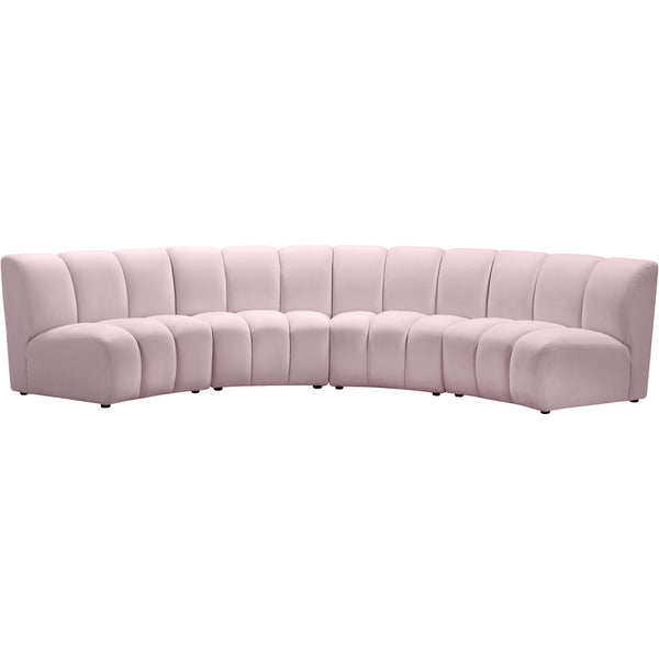 Meridian Infinity Fabric 4 pc Sectional 638Pink-4PC IMAGE 1