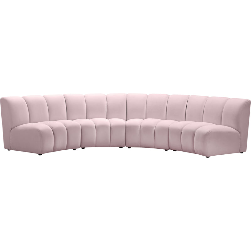 Meridian Infinity Fabric 4 pc Sectional 638Pink-4PC IMAGE 1