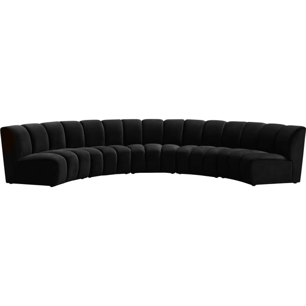 Meridian Infinity Fabric 5 pc Sectional 638Black-5PC IMAGE 1