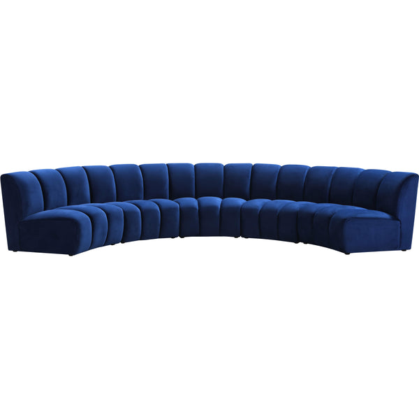 Meridian Infinity Fabric 5 pc Sectional 638Navy-5PC IMAGE 1