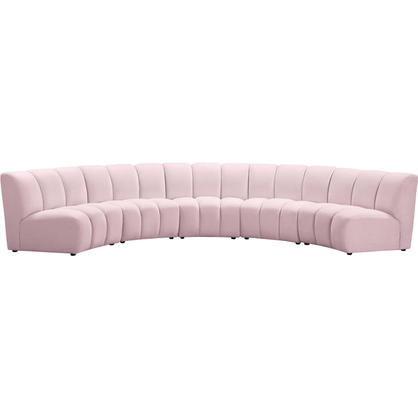 Meridian Infinity Fabric 5 pc Sectional 638Pink-5PC IMAGE 1