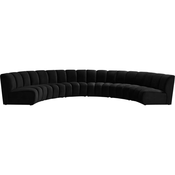 Meridian Infinity Fabric 6 pc Sectional 638Black-6PC IMAGE 1