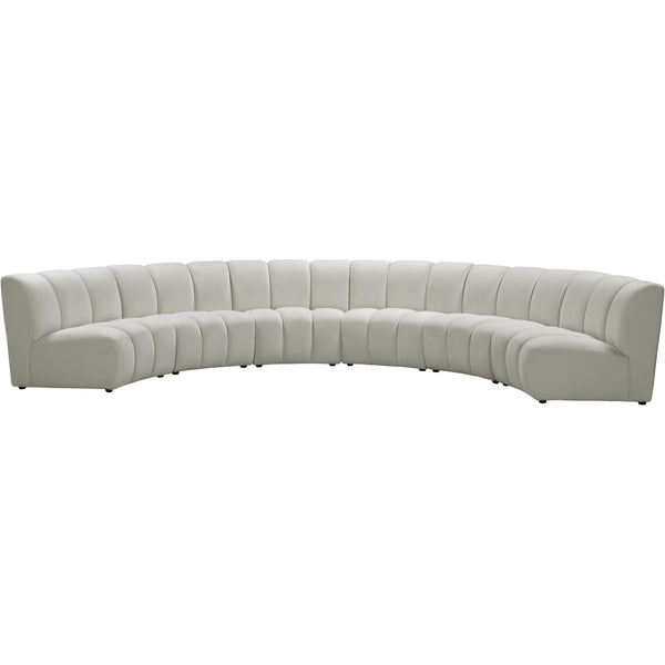 Meridian Infinity Fabric 6 pc Sectional 638Cream-6PC IMAGE 1