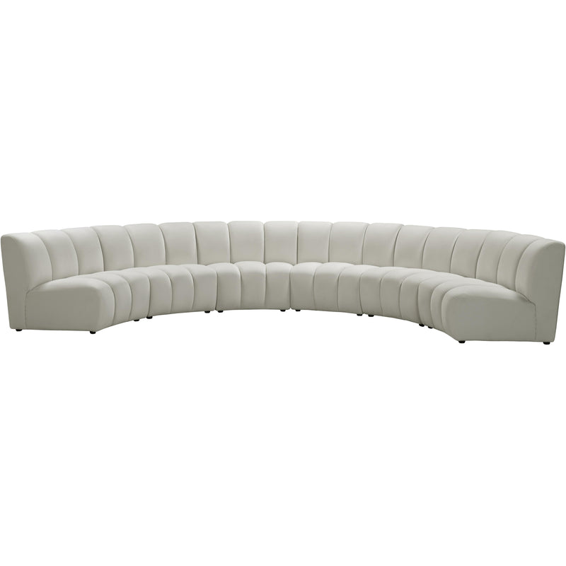 Meridian Infinity Fabric 6 pc Sectional 638Cream-6PC IMAGE 1