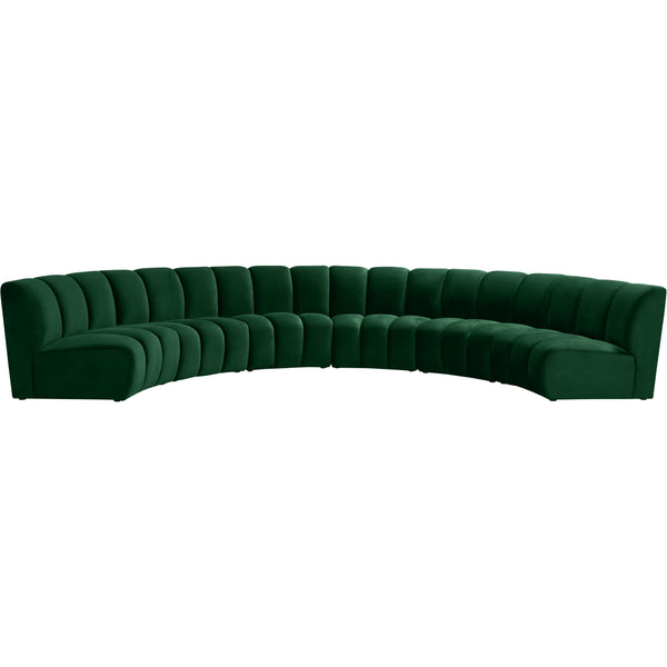 Meridian Infinity Fabric 6 pc Sectional 638Green-6PC IMAGE 1