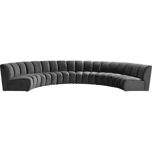 Meridian Infinity Fabric 6 pc Sectional 638Grey-6PC IMAGE 1