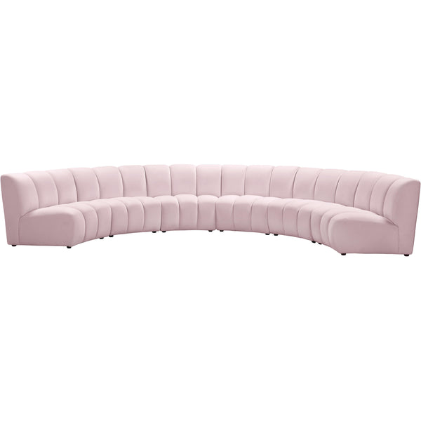 Meridian Infinity Fabric 6 pc Sectional 638Pink-6PC IMAGE 1