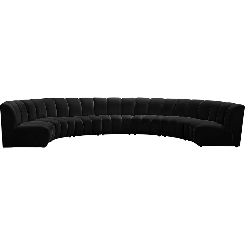 Meridian Infinity Fabric 7 pc Sectional 638Black-7PC IMAGE 1