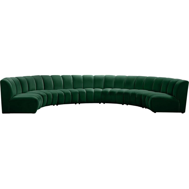 Meridian Infinity Fabric 7 pc Sectional 638Green-7PC IMAGE 1