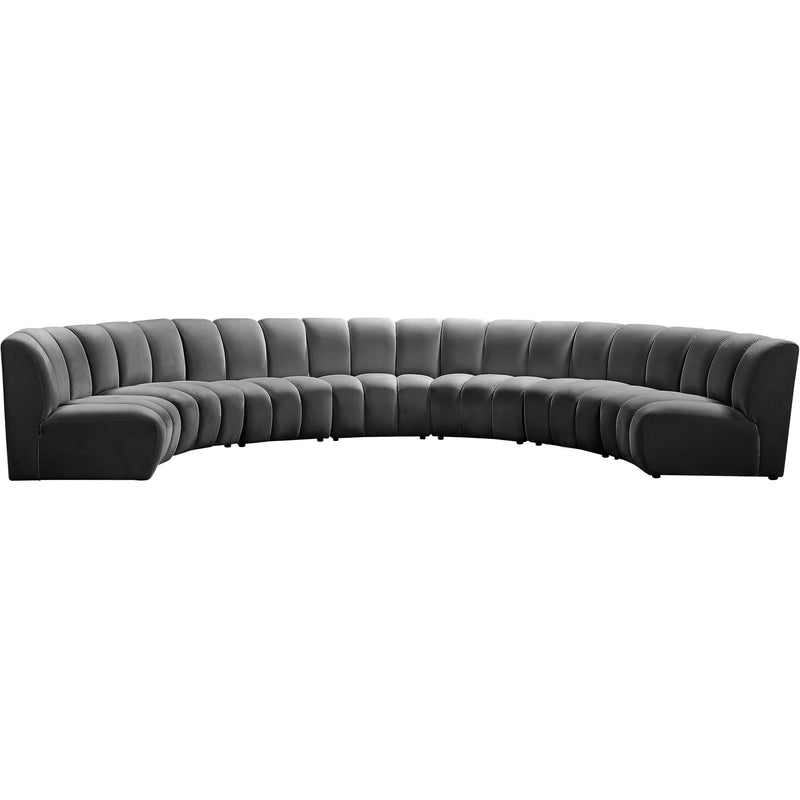 Meridian Infinity Fabric 7 pc Sectional 638Grey-7PC IMAGE 1