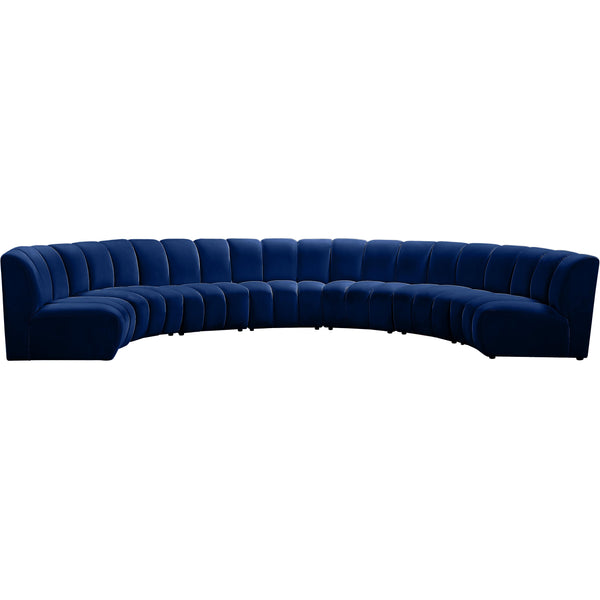 Meridian Infinity Fabric 7 pc Sectional 638Navy-7PC IMAGE 1