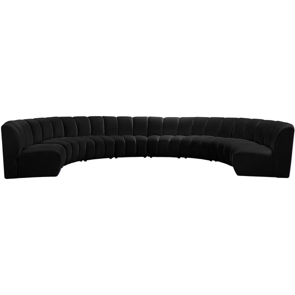 Meridian Infinity Fabric 8 pc Sectional 638Black-8PC IMAGE 1