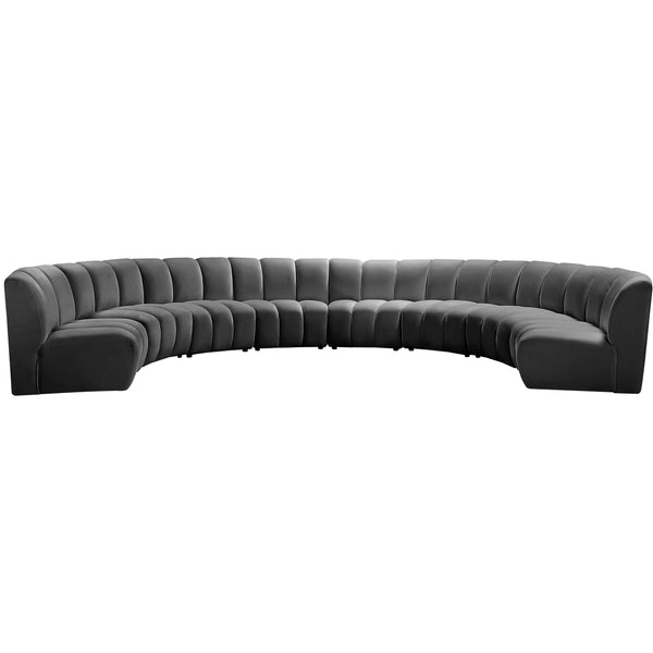 Meridian Infinity Fabric 8 pc Sectional 638Grey-8PC IMAGE 1