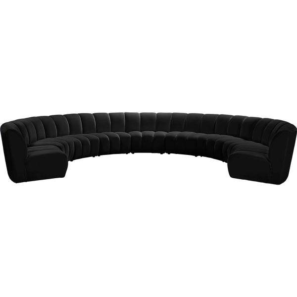 Meridian Infinity Fabric 9 pc Sectional 638Black-9PC IMAGE 1