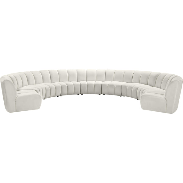 Meridian Infinity Fabric 9 pc Sectional 638Cream-9PC IMAGE 1