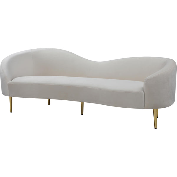 Meridian Ritz Stationary Fabric Sofa 659Cream-S IMAGE 1
