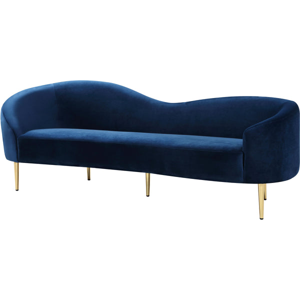 Meridian Ritz Stationary Fabric Sofa 659Navy-S IMAGE 1
