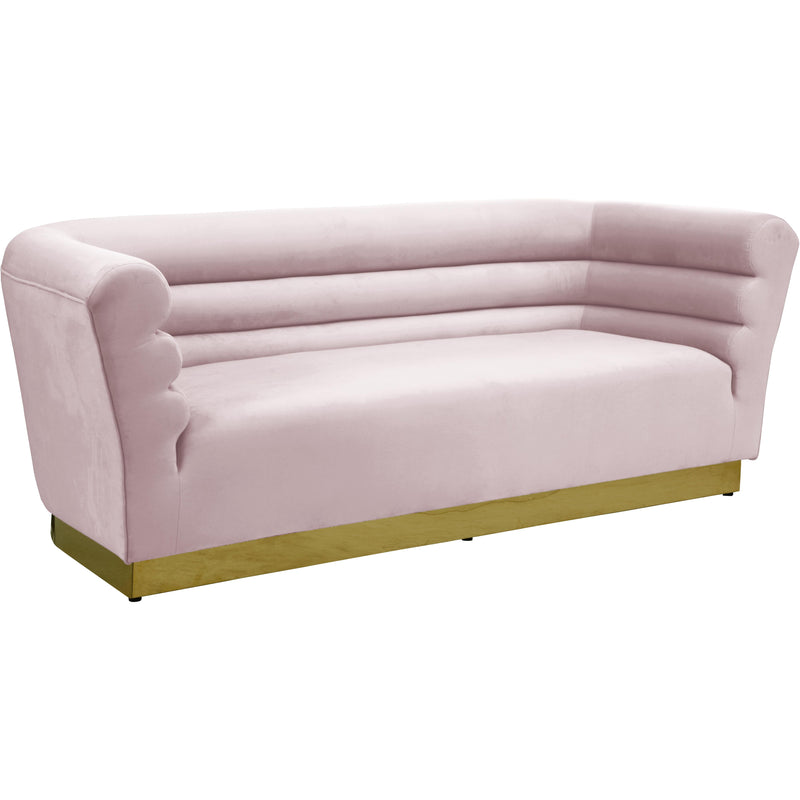 Meridian Bellini Stationary Fabric Sofa 669Pink-S IMAGE 1