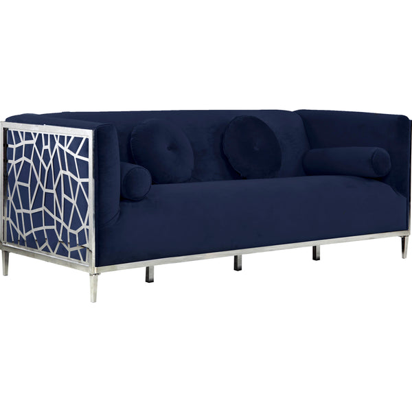Meridian Opal Stationary Fabric Sofa 672Navy-S IMAGE 1