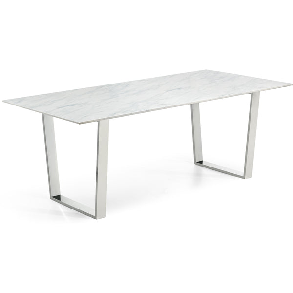Meridian Carlton Dining Table with Stone Top and Pedestal Base 735-T IMAGE 1