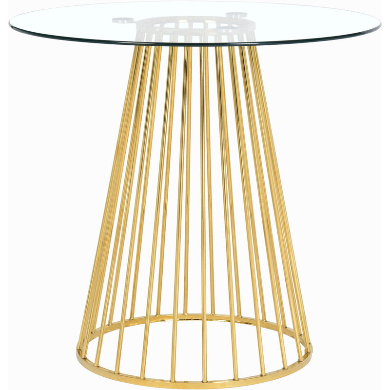 Meridian Round Gio Counter Height Dining Table with Glass Top and Pedestal Base 753-T IMAGE 1
