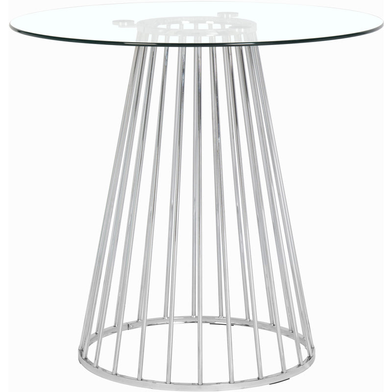 Meridian Round Gio Counter Height Dining Table with Glass Top and Pedestal Base 754-T IMAGE 1