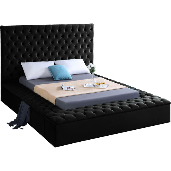 Meridian Bliss Full Upholstered Platform Bed with Storage BlissBlack-F IMAGE 1