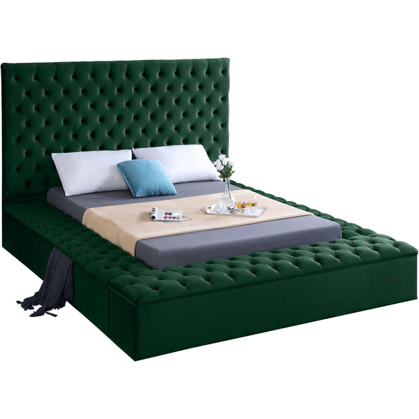 Meridian Bliss Full Upholstered Platform Bed with Storage BlissGreen-F IMAGE 1