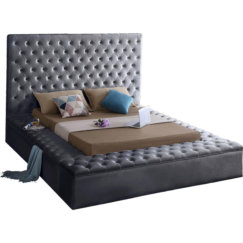 Meridian Bliss King Upholstered Platform Bed with Storage BlissGrey-K IMAGE 1
