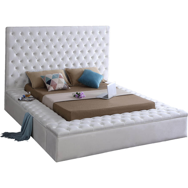 Meridian Bliss Queen Upholstered Platform Bed with Storage BlissWhite-Q IMAGE 1