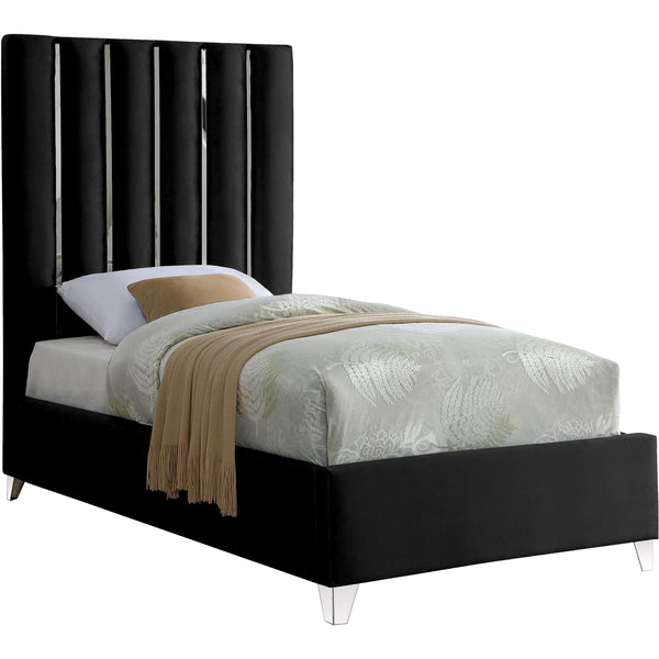 Meridian Enzo Twin Upholstered Platform Bed EnzoBlack-T IMAGE 1