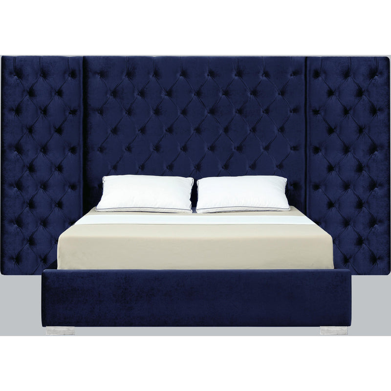 Meridian Grande King Upholstered Platform Bed GrandeNavy-K IMAGE 1
