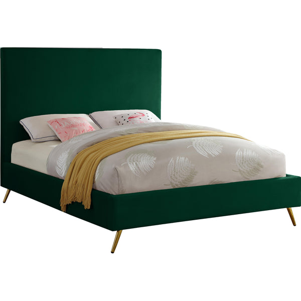 Meridian Jasmine King Upholstered Platform Bed JasmineGreen-K IMAGE 1
