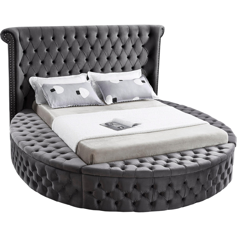 Meridian Luxus Full Upholstered Platform Bed with Storage LuxusGrey-F IMAGE 1