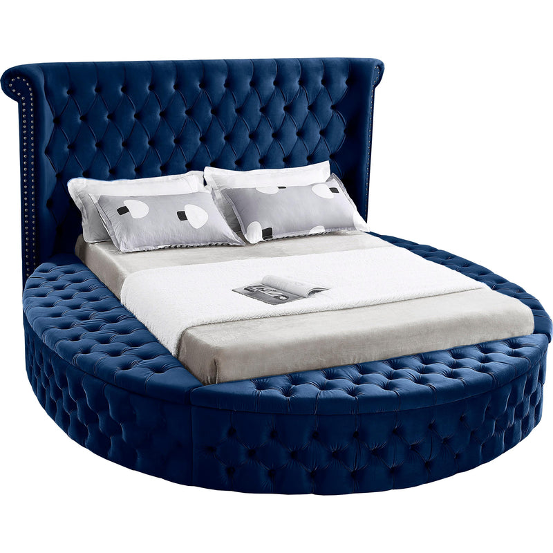 Meridian Luxus Full Upholstered Platform Bed with Storage LuxusNavy-F IMAGE 1