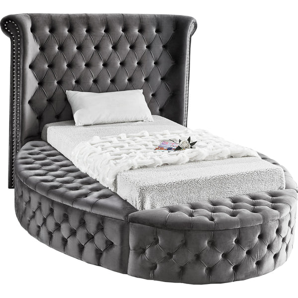 Meridian Luxus Twin Upholstered Platform Bed with Storage LuxusGrey-T IMAGE 1