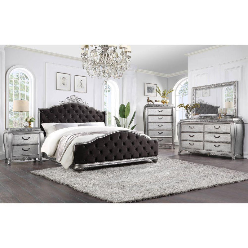 Acme Furniture Leonora California King Upholstered Panel Bed 22134CK IMAGE 3