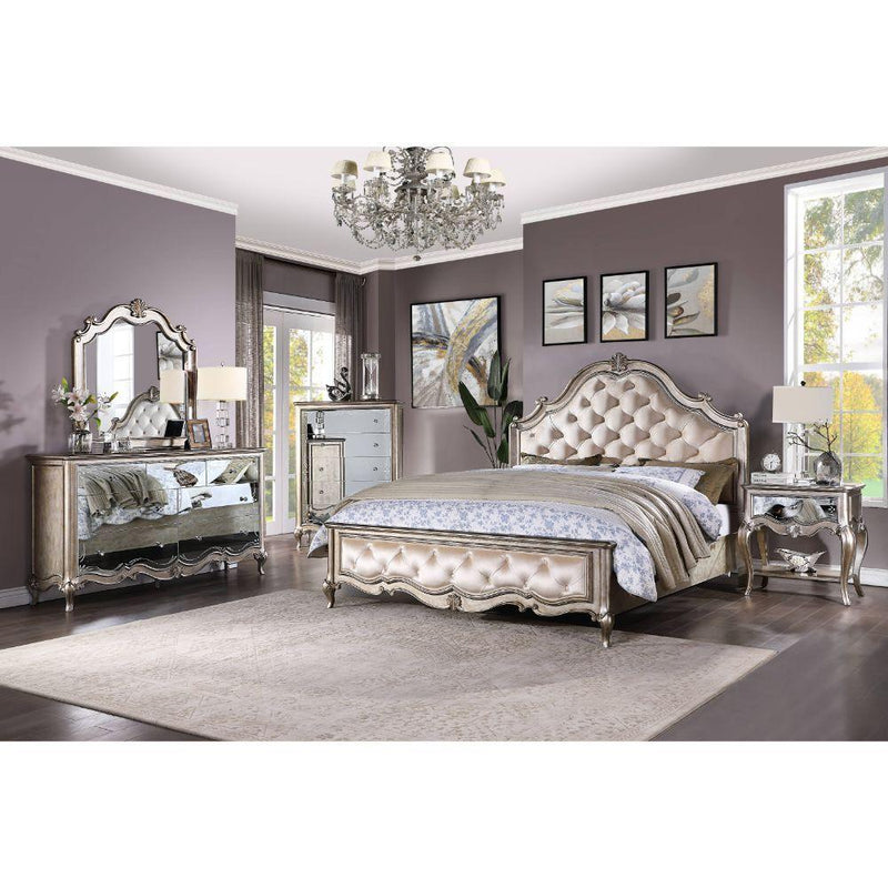 Acme Furniture Esteban Queen Upholstered Panel Bed 22200Q IMAGE 3