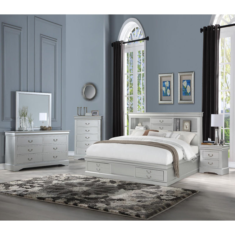 Acme Furniture Louis Philippe III Queen Bookcase Bed with Storage 24917EK IMAGE 4