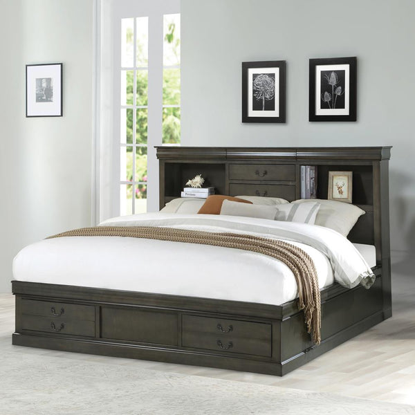 Acme Furniture Louis Philippe III Queen Bookcase Bed with Storage 24927EK IMAGE 1