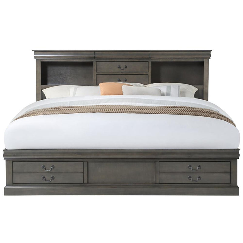 Acme Furniture Louis Philippe III Queen Bookcase Bed with Storage 24930Q IMAGE 3