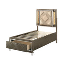 Acme Furniture Skylar Twin Upholstered Panel Bed with Storage 25340T IMAGE 2