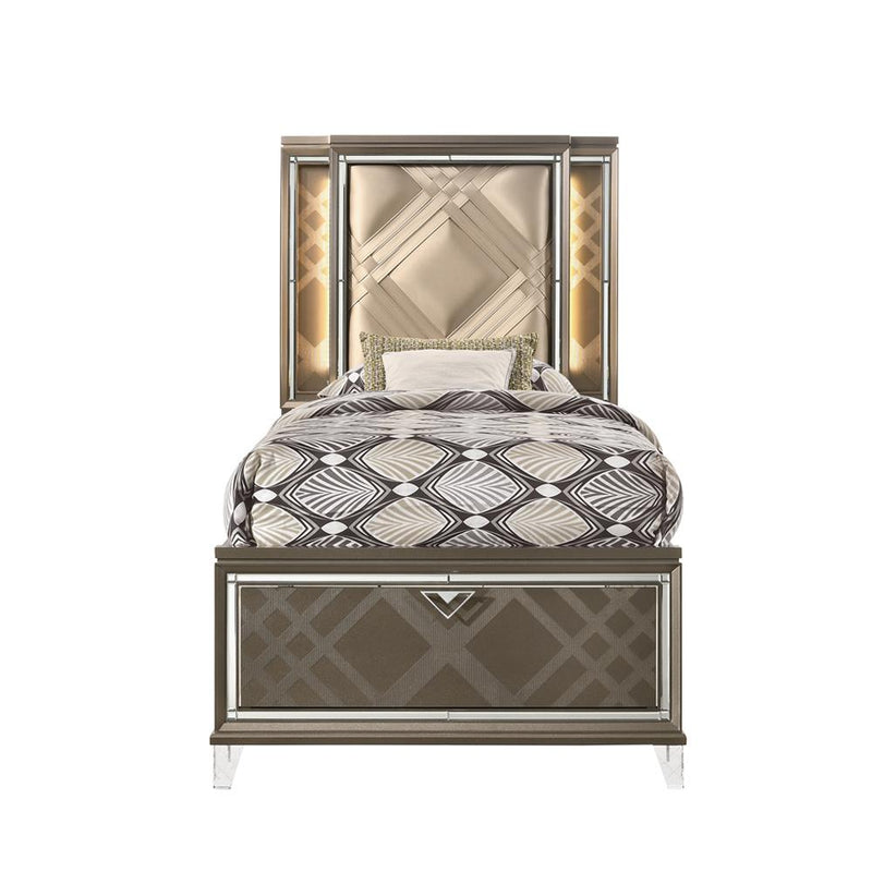 Acme Furniture Skylar Twin Upholstered Panel Bed with Storage 25340T IMAGE 3